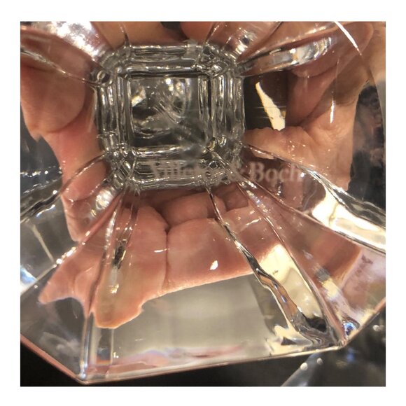 Villeroy & Boch Clear Crystal Candlestick Holders Graduated Set Cocktail Club - Picture 10 of 12